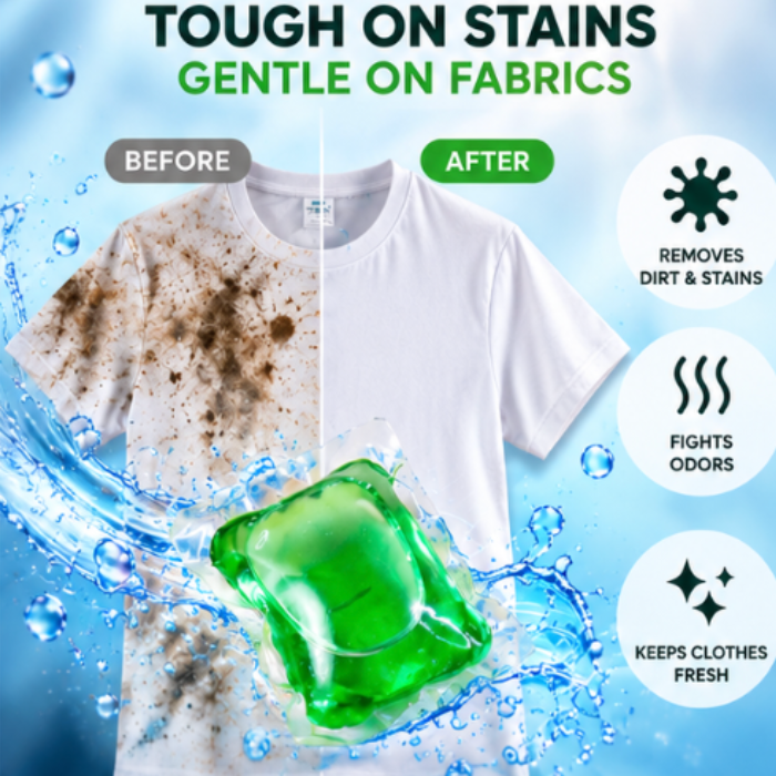 Concentrated Liquid Laundry Detergent Pods (25 Pc)