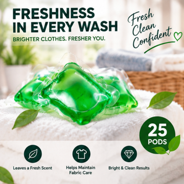 Concentrated Liquid Laundry Detergent Pods (25 Pc)