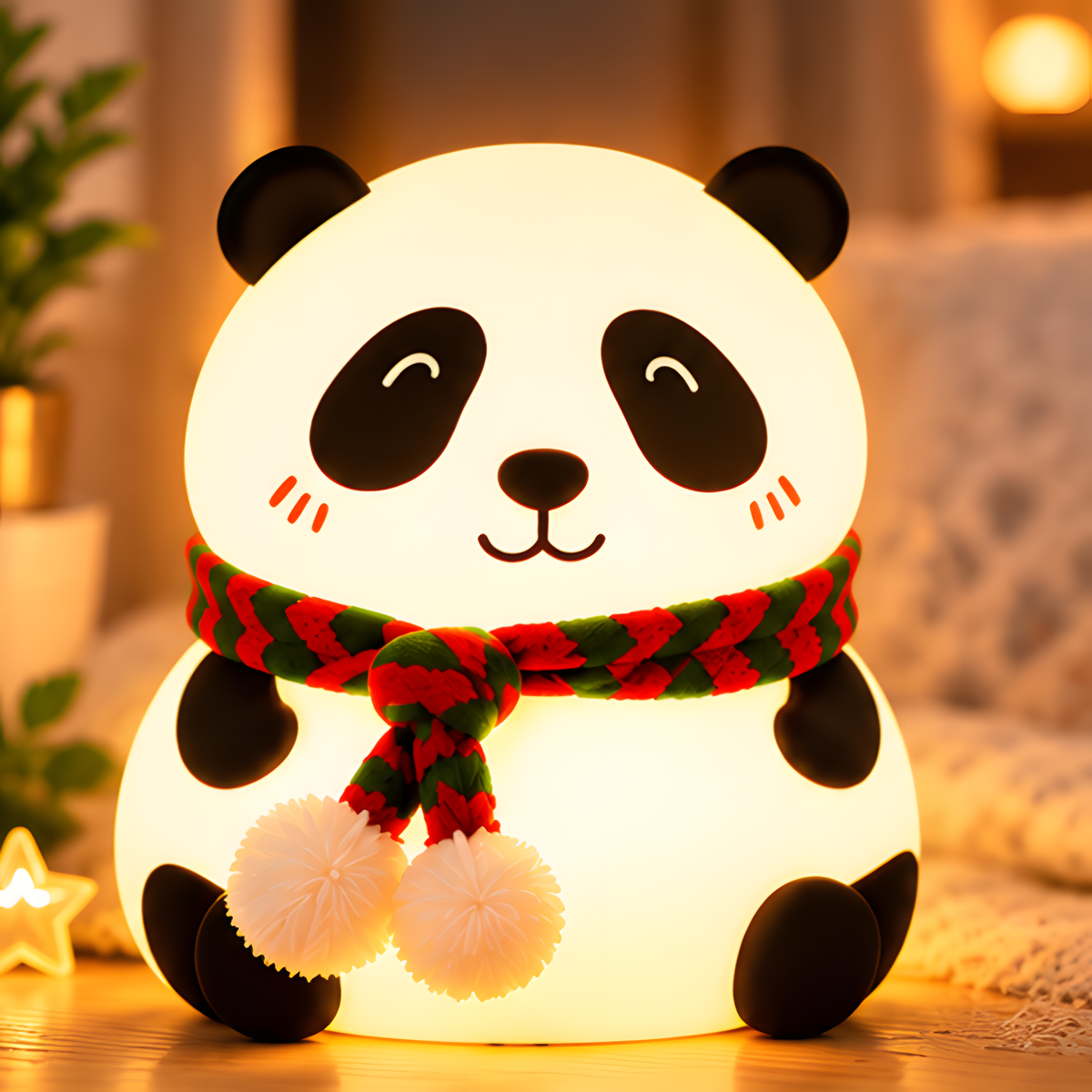 Cute Panda Night Light – Warm Glow LED Lamp