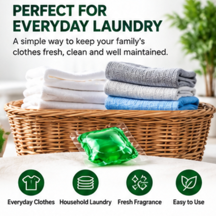 Concentrated Liquid Laundry Detergent Pods (25 Pc)